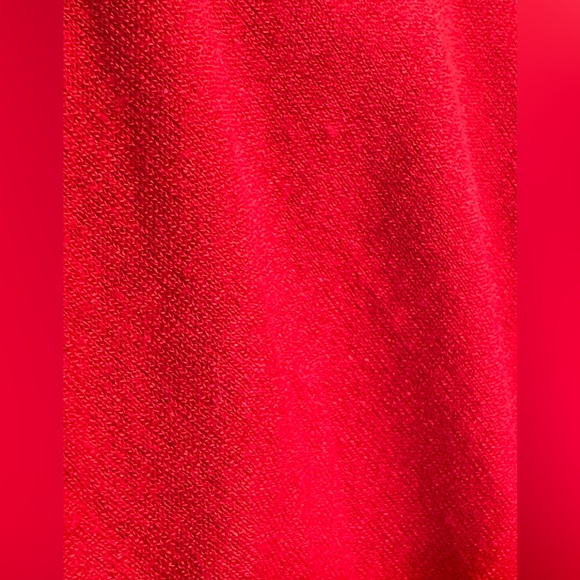 EQ- red sweater plaid colourful trim. Slight pilling. Beautiful sweater - Picture 7 of 9